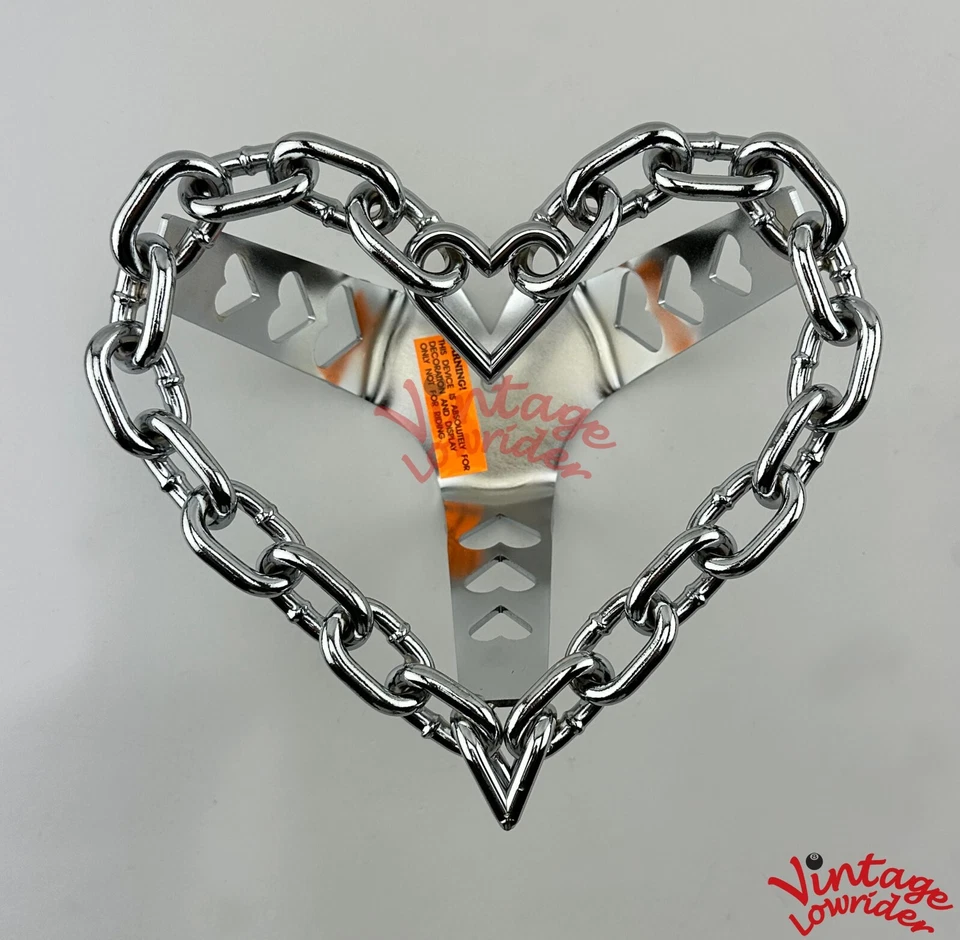 F&R LOWRIDER HEART STYLE KETTE FAHRRAD BIKE LENKRAD IN CHROM.