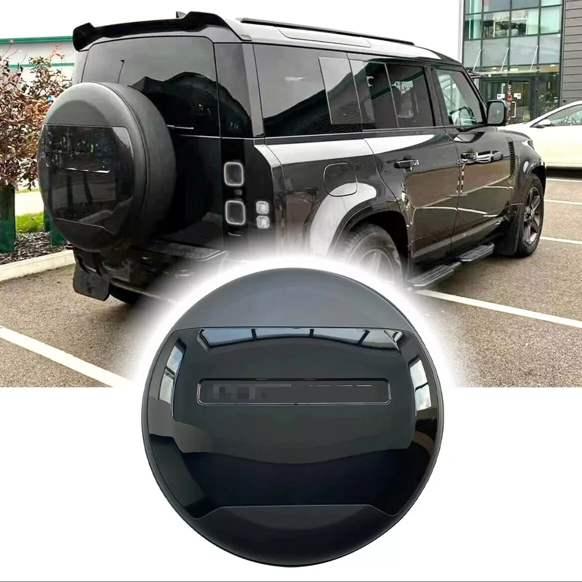 ABS Plastic Spare Tire Cover For 2020-2024 Land Rover Defender - Black Wheel Protector