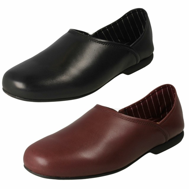 mens leather slippers clarks