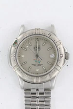 ESQ SWISS MENS WATCH DATE 100M SILVER STAINLESS STEEL 300370 NON WORKING