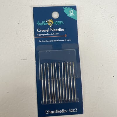 Hello Hobby Crewel Needles 12pieces size 2