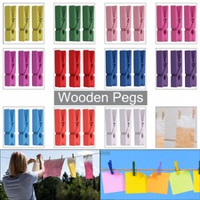 50 Mini Wooden Pegs 35mm Craft Wedding Hanging Photo Pegs Small Tiny Spring Clip