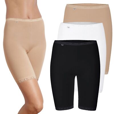 Sloggi Damen lange Unterhose Basic+ Radler Shorts Long Briefs Spitze 1er Pack