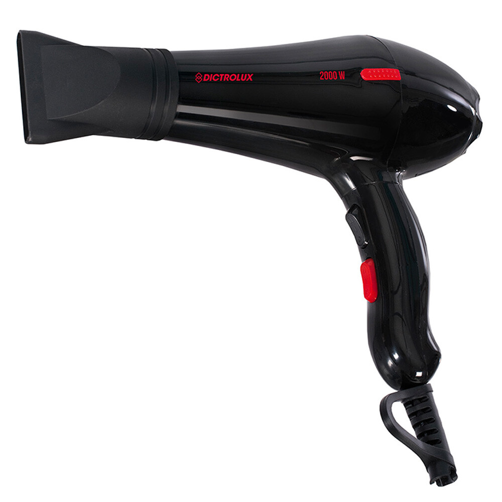 Phon 2000watt fono neroasciugacapelli 2 beccucci capelli lisci o ricci pulsante