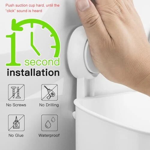 Shower Caddy Suction Cup NO-Drilling Removable Shower Shelf Shower caddy