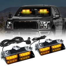 New Dash Emergency Strobe Lights Hazard Flashing Warning Traffic Amber Bulbs