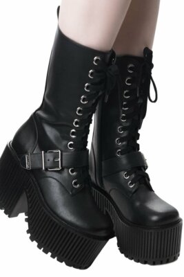 Killstar Slay Her Gothic Punk Combat Platforms Boots Heels Killstar Slay Her Gothic Punk Combat Platforms Boots Heels