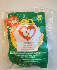 Vintage 1998 McDonald's Happy Meal Toy Ty Beanie Baby SCOOP the PELICAN 8 NIP