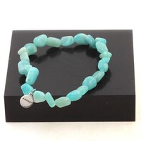 Mineralien Und Steine PréCieuses. Armband Perlen Amazonit Aus Brasilien Made E