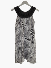 Vintage Unyx Black & White Halter Dress Sz S