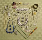 Vintage To Now Costume Jewelry Lot. Several Signed Pieces. MARVELLA WEISS TRIFAR