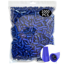 1000 Pcs Electrical Wire Connectors Nuts, Blue Screw Springs Caps Wire Twist Ter