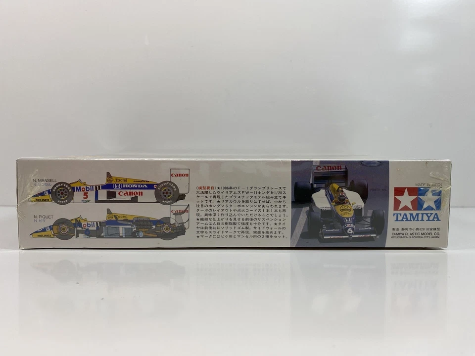 Tamiya Williams FW 11 Honda F-1 Grand Prix 1:20 Model Kit #20019 Vintage 1986 - Image 3 of 4