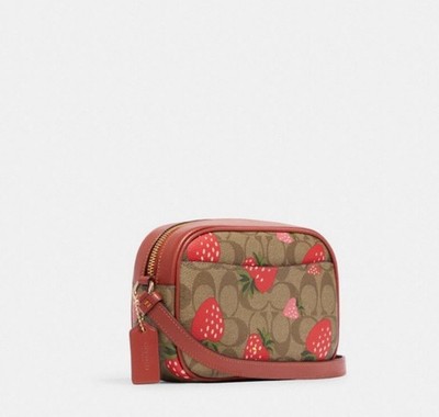 NWT Coach Mini Jamie Camera Bag In Signature Leather With
