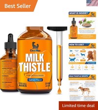 Veterinarian Approved Milk Thistle for Dogs  Cats   2 Oz Liver Detox Drops