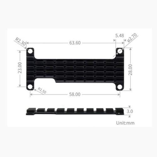 Waveshare Dedicated Aluminum Heatsink for Raspberry Pi Zero Series Zero/Zero 2 W - Afbeelding 3 van 7