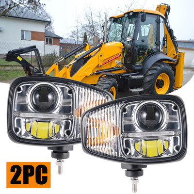 LED Front Work Lamp 12V-24V Headlight for Various JCB Models Excavator Backhoe+