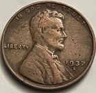 1937-S Lincoln Wheat Cent San Francisco Mint Good Circulated Album Coin BN343