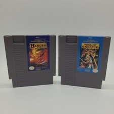 Lot Of 2 AD & D Heroes Of The Lance & Pool Of Radiance Nintendo Nes Cartridges