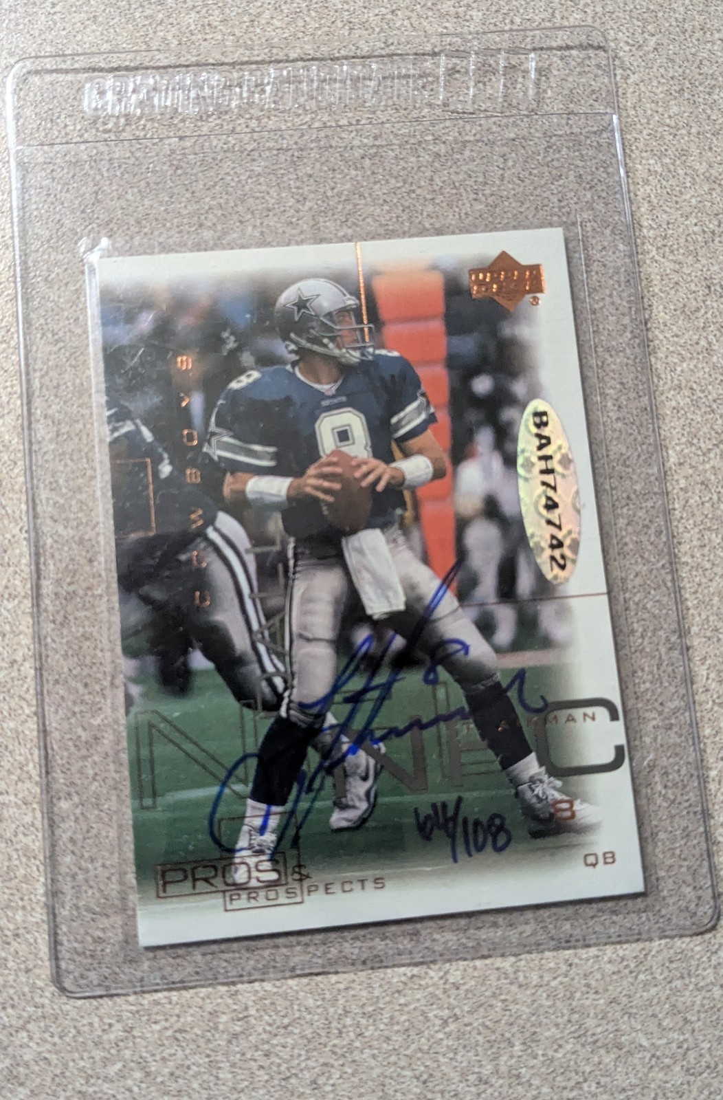 2000 Upper Deck Pros & Prospects - Troy Aikman #21 AutoLimited Edition 64/108