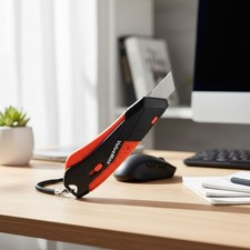 2-Pack Box Cutter Knives Carbon Steel Self-Retracting Locking Blade Safety Sh...