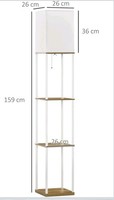 Homcom Floor Lamp With Shelves