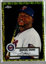 2021 Topps Chrome Platinum Anniv Black Gold 70th Refractors Miguel Sano /10