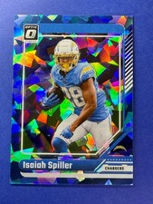 ISAIAH SPILLER 2024 Donruss Optic 15/15 BLUE ICE Los Angeles Chargers #107