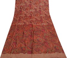 Sushila Vintage Indian Saree 100 Pure Silk Printed Soft Craft 5 Yard Fabric