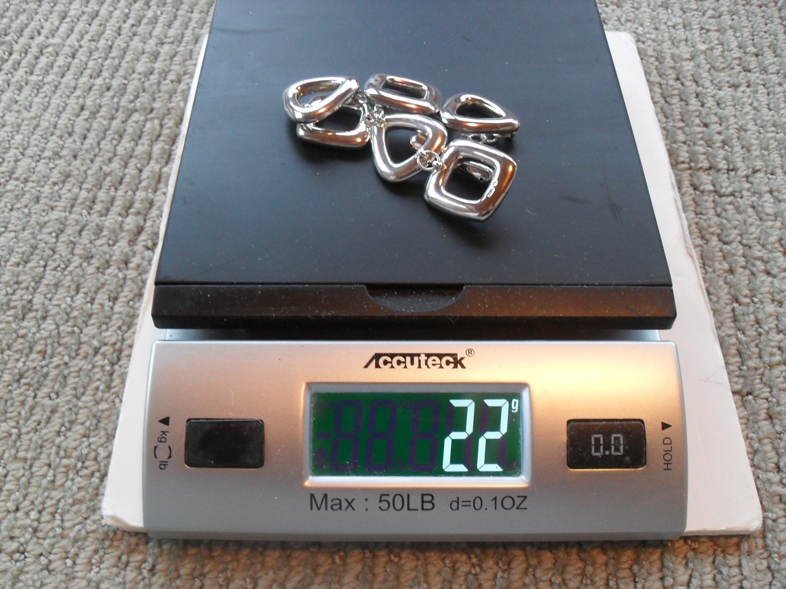 Sterling Silver Square Triangle Shapes Puffed Lin… - image 6