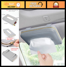 Car Visor Tissue Holder - Premium Gray Tissue Box Case for Vehicle Organization