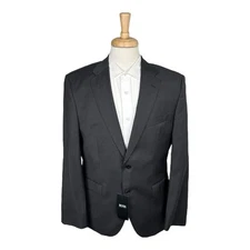 Hugo Boss Charcoal Gray Marzotto Wool Suit Size 42S 36xUNF NWT