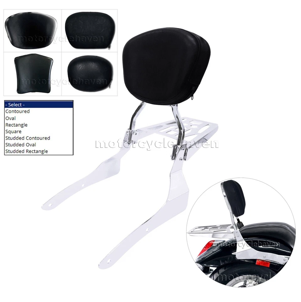 Bagageiro Sissy Bar encosto almofada para Honda VTX1300C VTX1800C VTX1800F C F - Imagem 2 de 4