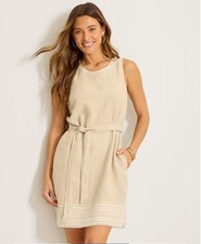 NWT Tommybahama Two Palms Embroidered Linen Shift Dress