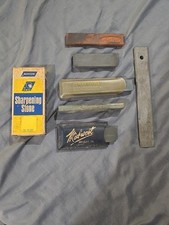 7 Vintage Knife Sharpening Stones. NORTON, MIDWEST, NATIONAL, SCHRADE