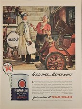 1944 Texaco Dealers Havoline Motor Oil Vintage Ad Good Then Better Now