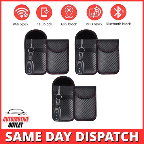 6x SIGNAL BLOCKER RFID BLOCKING FARADAY POUCH KEY CASE FOR MINI KEYLESS FOBS