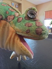 Folkmanis Leopard Frog Hand Plush Puppet Life Like Movable Mouth And Front Legs