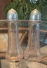 Mayfair Pink Open Rose Depression Glass 4 1/2” Tall Salt & Pepper Shaker Set