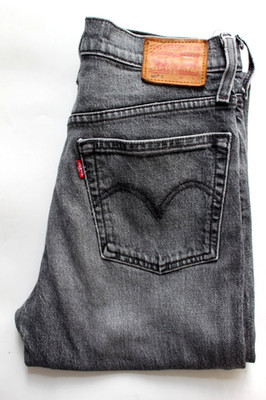 Levi's 501 S Skinny Fit Damen Jeans W26 L29 Mittelgrau Stretch LEVJ258
