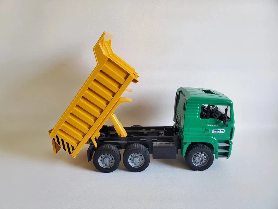 BRUDER Camion Man TGA 41.440 Cassone Basculante Scala 1/16 Cantiere Toy T. B.E - Immagine 2 di 4