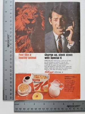 Kellogg's Special K Cereal Print Ad Feel Like A Healthy Animal Vintage Print