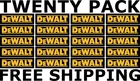 PACK OF 20 DEWALT TOOLS SUPER SMALL DECALS STICKER VINYL TOOL BOX BLK FREE SHIP