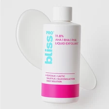 Bliss Pro 11.8% AHA BHA PHA Liquid Exfoliant - Smooths, Renews, Brightens Skin