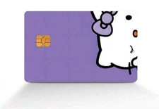 Purple Hello Kitty Credit Debit Card Sticker Skin Small Chip Free Shipping 
