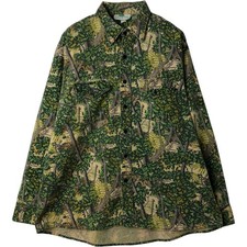 Vintage 80'S Bushlan Camouflage Pattern Realtree Camo Long Sleeve Print Flan...