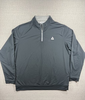 Peter Millar Mens Black Perth Performance Quarter Zip Pullover XXL ME0EK40