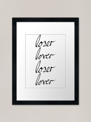 Verlierer Liebhaber Verlierer Liebhaber Gerahmtes Kunst Gerahmtes Wandbild Poster Leinwanddruck Bild