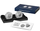 2024-S Reverse Proof $1 Morgan and Peace Silver Dollar 2pc Set Box ,OGP &