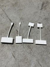 Lot of 4 Apple Video Adapters Lightning and 30-Pin VGA HDMI Connectors SD slot